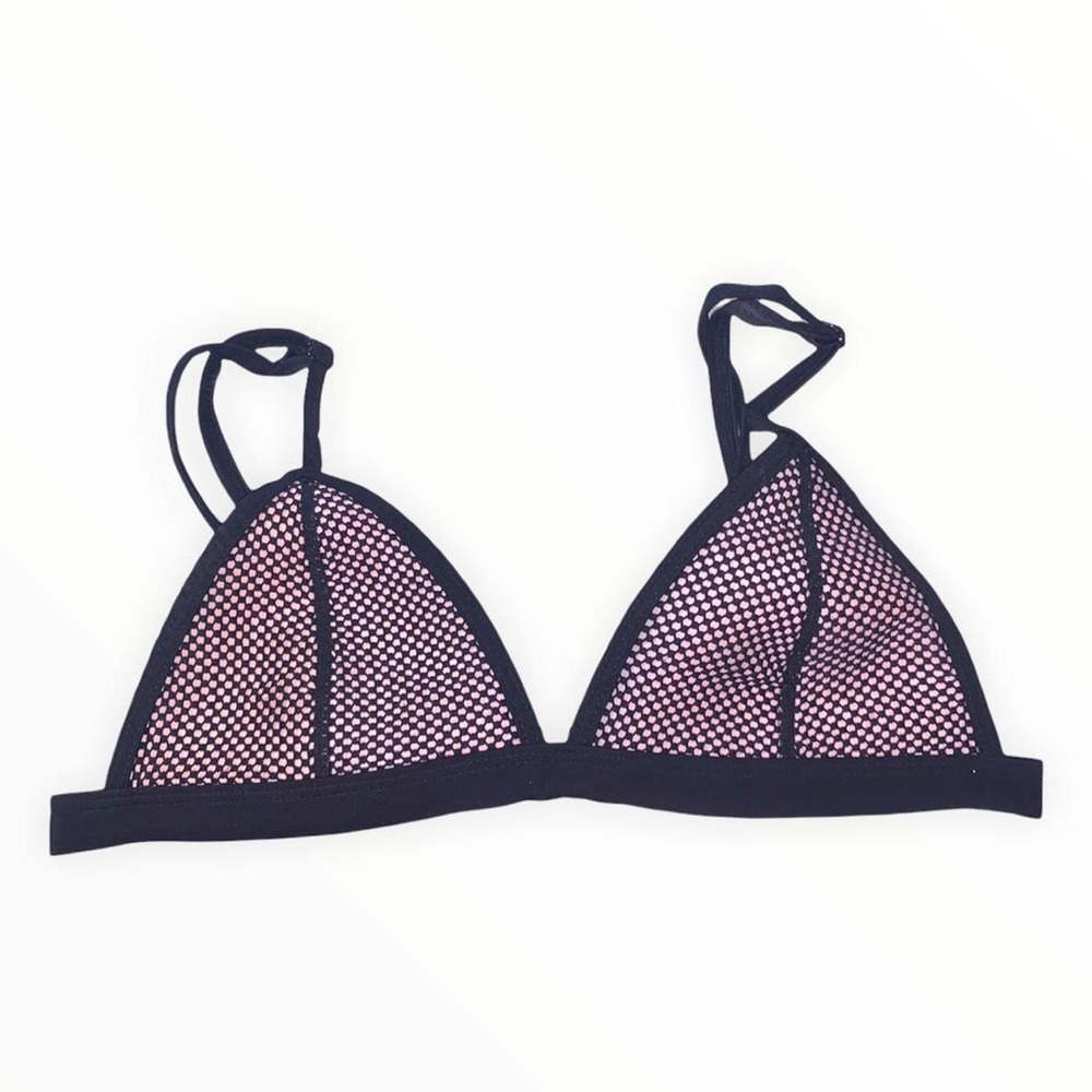 NUDE PINK NETTED BIKINI TOP